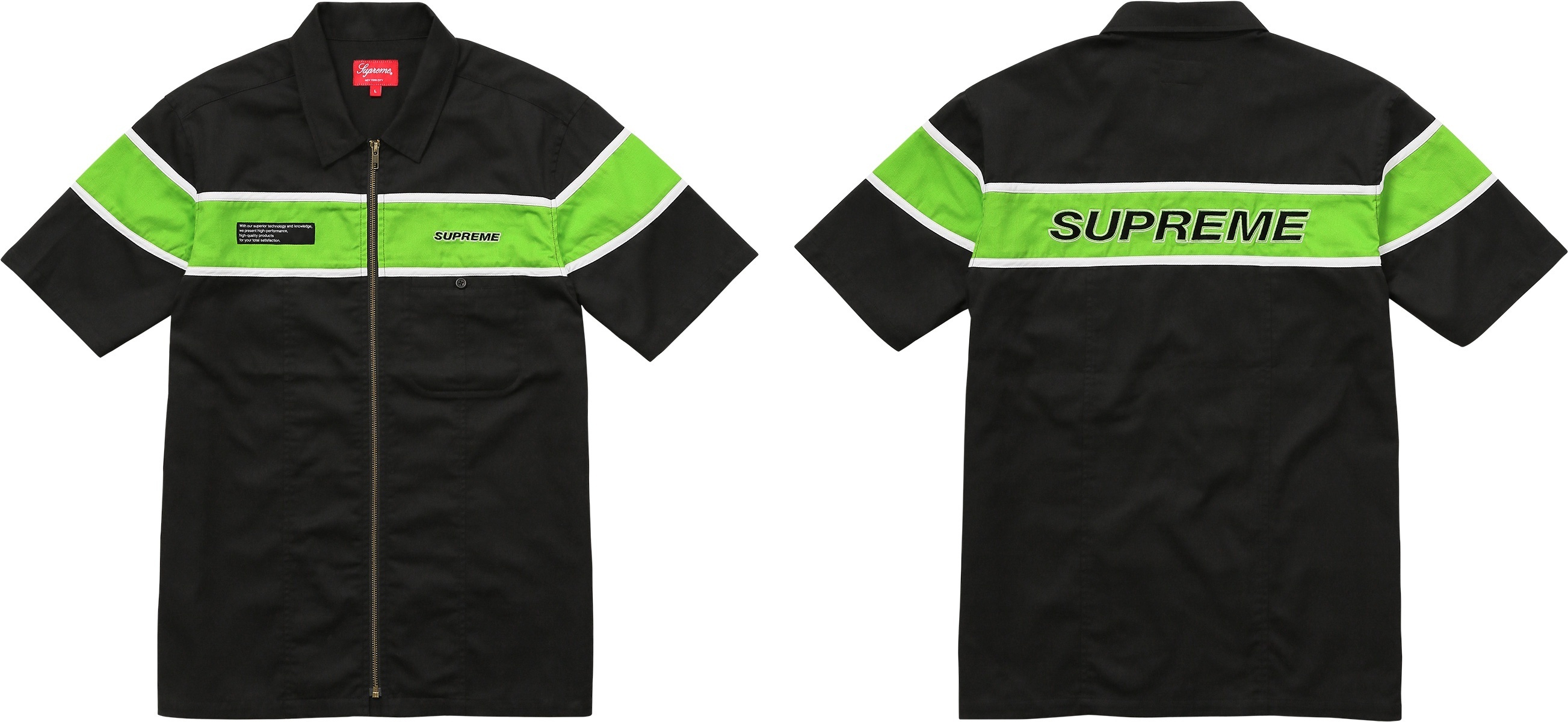 S/S Zip Up Work Shirt view 2